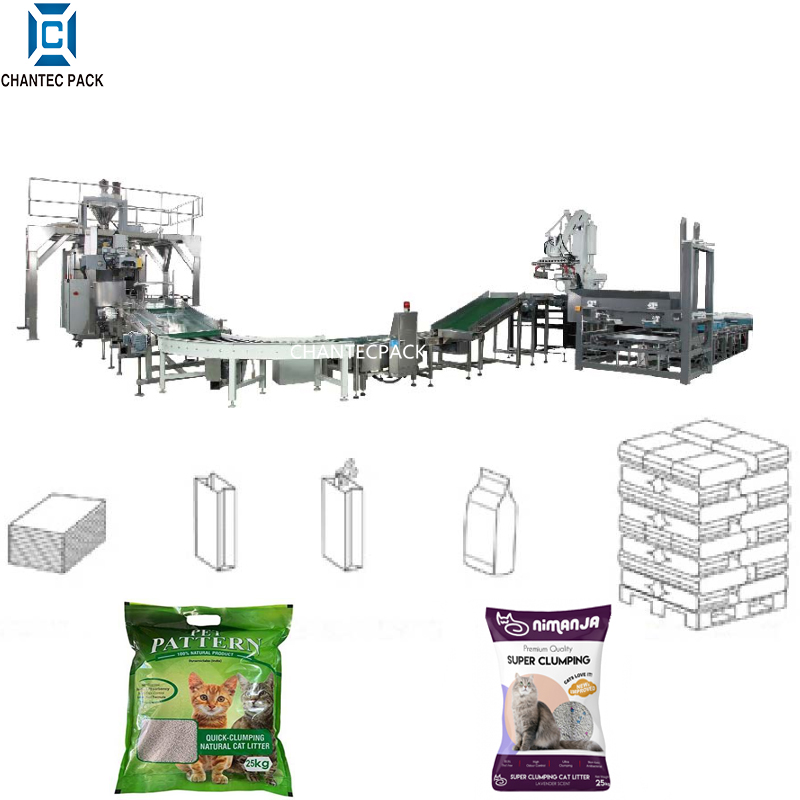 Učinkovito delovanje stroja za pakiranje mačjega peska pospešuje razvoj industrije izdelkov za hišne ljubljenčke