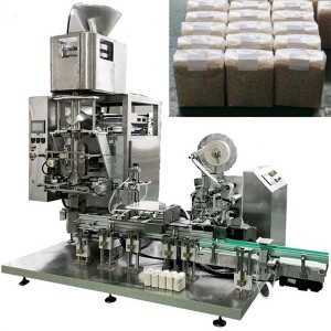 Màquina d'embalatge de bosses de maó quàdruple de grans de quinoa VFFS amb etiquetatge superior CX-500TB