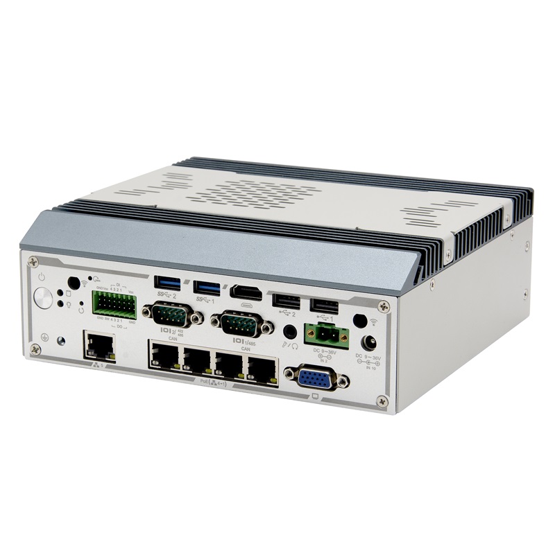 Industrial Fanless Box PC-Support 10/11/12th Gen. Core Mobile CPU, 4*POE GLAN