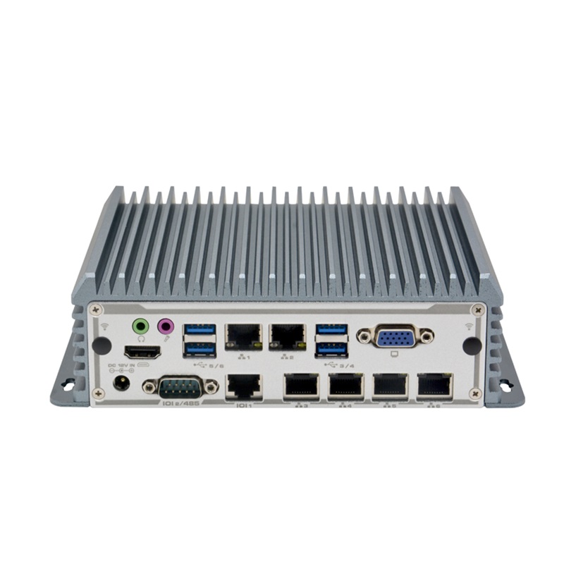 Multi-LAN Fanless Computer – Core i7-8565U/6GLAN/6USB/2COM