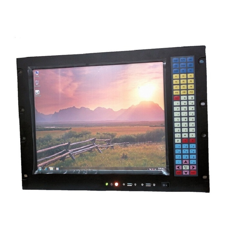 17 inch TFT LCD 8U Rack mount Industrial All In One Workstation