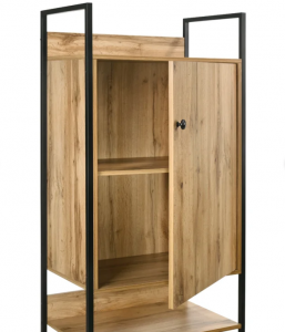 Moderne 1-dørs MDF-træ-garderobe med skuffer til enkeltværelse