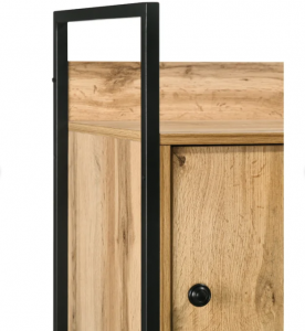 Modernong 1 Door MDF Wood Wardrobe nga adunay mga drawer alang sa Single Bedroom