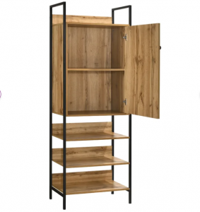 Moderne 1-deur MDF hout klerekas met laaie vir enkel slaapkamer