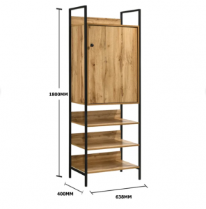 ארון בגדים מודרני 1 דלת MDF עץ עם מגירות לחדר שינה יחיד