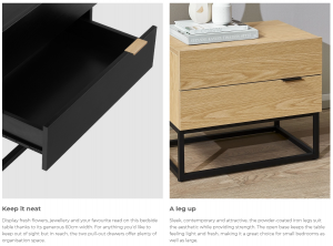 II conportantes Sofa Bedside Table Nightstand pro cubiculo et exedra