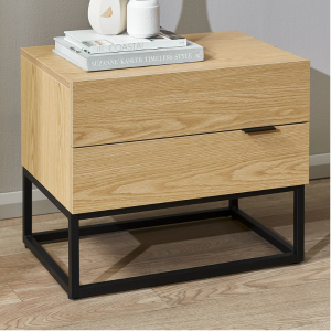 2 drawers Sofa Bedside Table Nightstand for Bedroom and Living Room