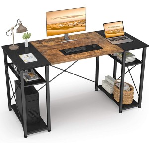 Home Office Desk Industriell Robust Schreifdësch mat Lagerregaler Modern Einfache Stil PC Desk fir Home Office Study Room Computer Desk