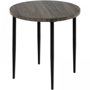 3개 조각 현대 둥근 중첩 커피 테이블 세트 거실 악센트 오토만 저장 선반, 3개 세트, 어두운 호두나무