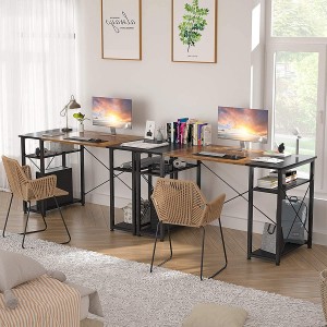 Стол для домашнего офиса, промышленный прочный письменный стол с полками для хранения, современный простой стильный компьютерный стол для домашнего офиса, кабинет, компьютерный стол