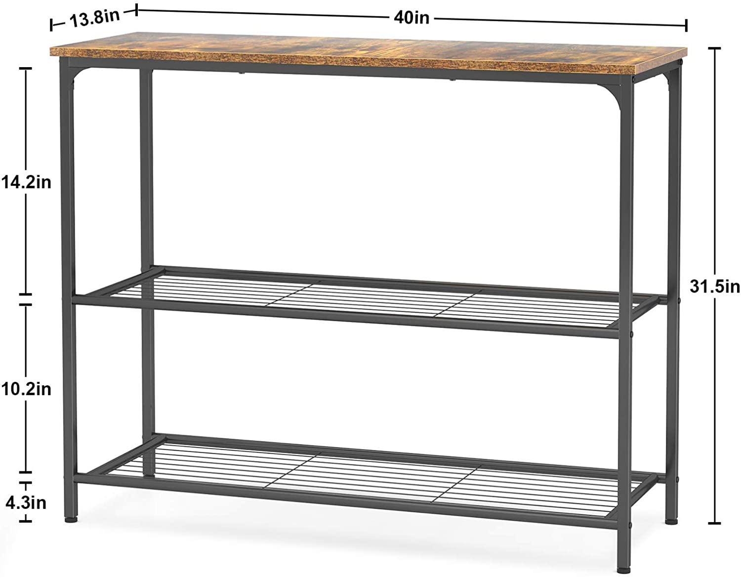 Organizzatore di stoccaggio per armadietti all'ingrosso in legno, metallo, tavolo consolle moderna per corridoio