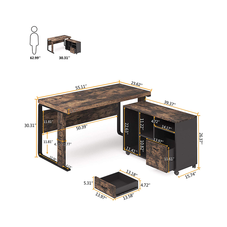 Forrón eladó jó minőségű kiváló minőségű Sitoca modern fából készült minimalista számítógépes asztal