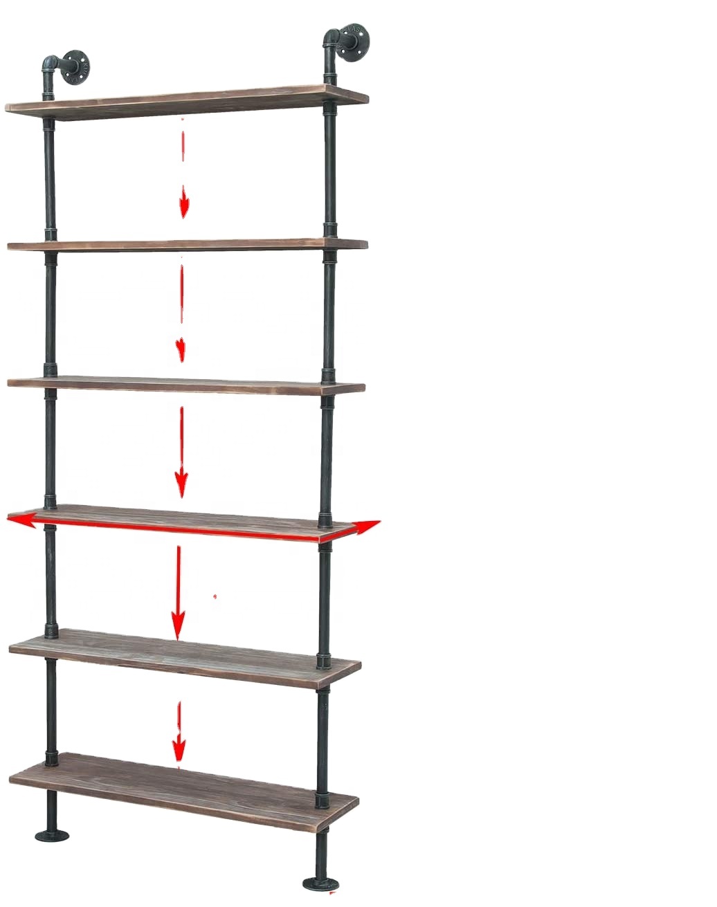 Collectible үчүн кооздук дубал дисплей түтүк Ladder текчелери