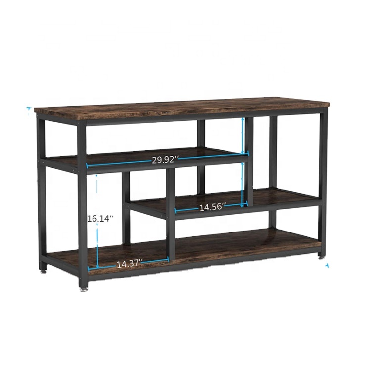 TV Stand for TV up to 55" Media Console Table with Storage Shelves