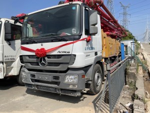 Second Hand 2018 Sany 49m Concrete Pump Truck With Benz Chassis
