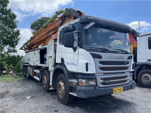 Second Hand 2014 Truck Mounted Concrete Pump 56M Scania Chassis