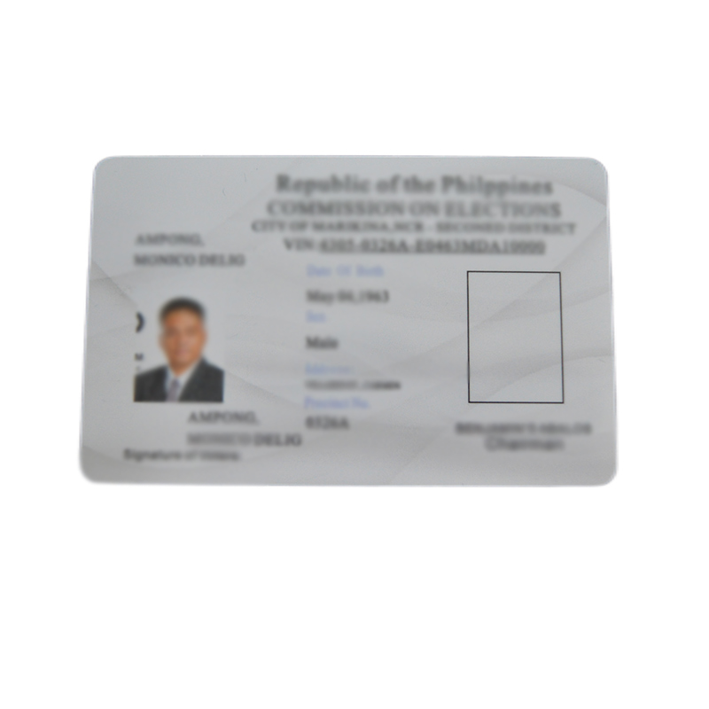 Smart шайлоочунун ID картасы өзгөчөлөнгөн сүрөт