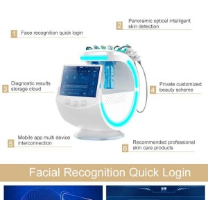 7 in 1 Portable Smart Ice Blue HydraFacial Skin Analyzer Machine