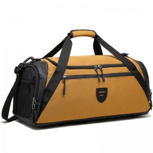 Multifunksjonele Single Shoulder Handheld Sports Travel Gym Duffle Bag mei droege en wiete fakken en grutte kapasiteit
