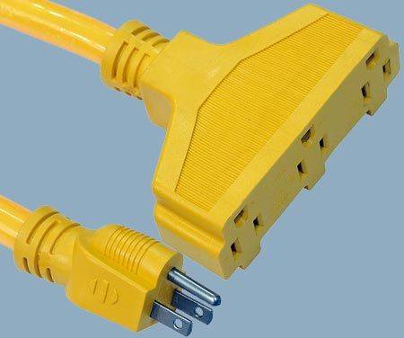 5-15 15A 125V 3-Conductor 3-Outlet Outdoor Extension Power Cable Featured Image
