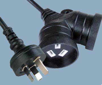 Australian Two Outlets 10A 250V Mains Extension Cord Set