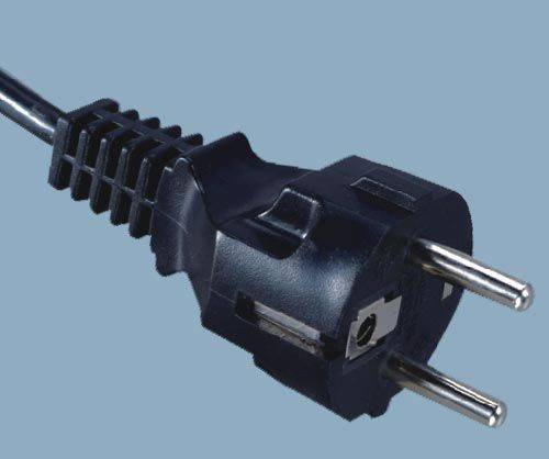 European CEE 7/7 Schuko Staight Type Plug Power Cord