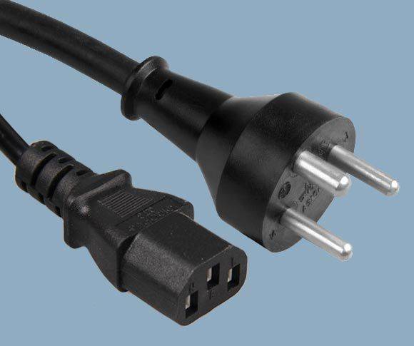 Denmark Plug to IEC 60320 C13 Power Cord