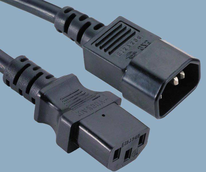 IEC 60320 C14 Plug To IEC 60320 C13 Ineternaitional Power Cord