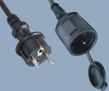 Extension Cord French Plug IP44 and Protection Cover Socket