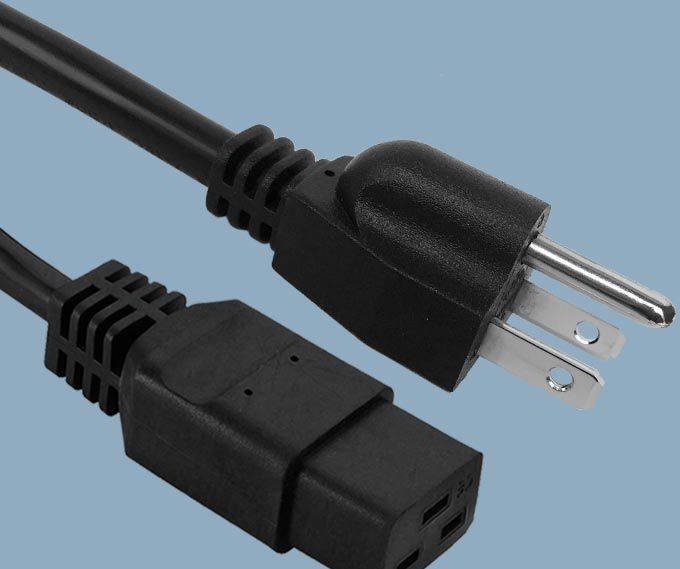 Japan JIS 8303 Plug to IEC 60320 C19 Power Cord