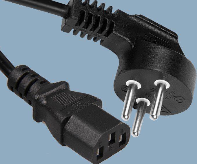 Israel SII 3 Conductor SI-32 16A Plug to IEC 60320 C3 Power Cord