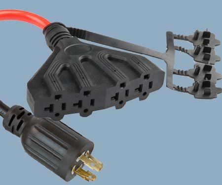 L14-30P Locking Plug to 5-20R 20A 3 Outlets Wire Extension Cord Adapter Featured Image