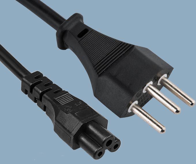 Swiss CH-type 12 SEV 1011 Plug to IEC 60320 C5 Receptacle Power Cord
