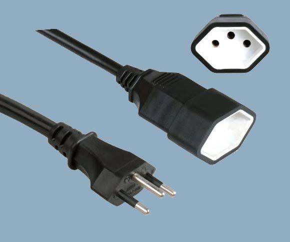 Swiss Extension Cord 10A CH-Type 11 Standard Sheet SEV 6534-1/6534-2 SEV Cable Set Without Shutter