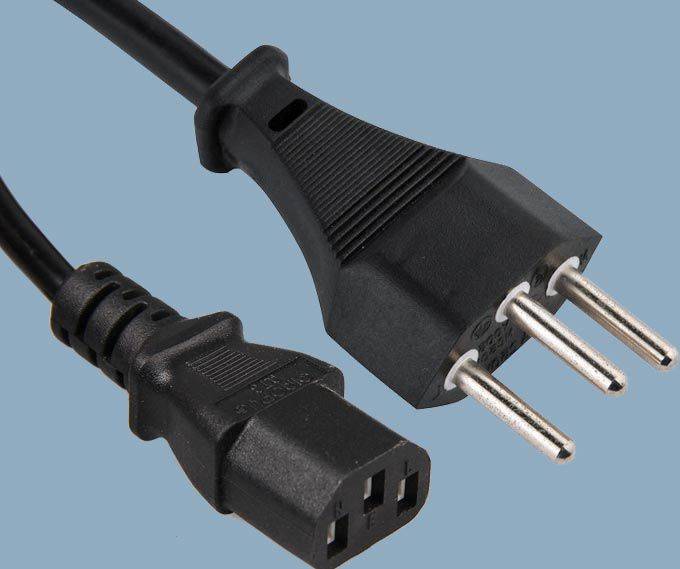 Swiss CH-type 12 SEV 1011 Plug to IEC 60320 C13 Receptacle Power Cord