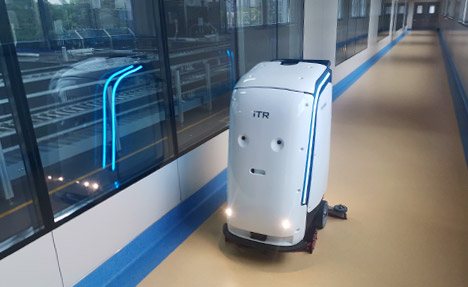 Helping clean the factory with intelligence. iTR commercial cleaning robot enters the digital workshop of Taiji Group