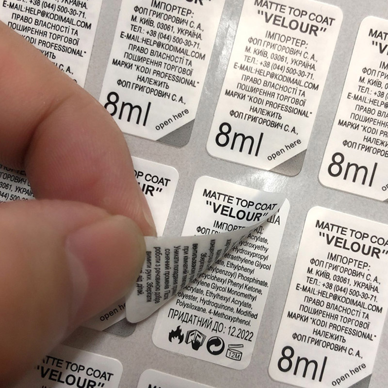 Custom Adhesive Multi-layer Printed labels