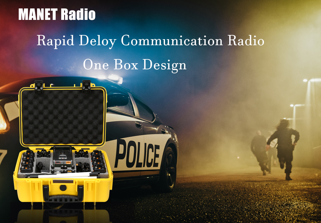 Rádio MANET fornece comunicação de voz criptografada para operação de prisão policial