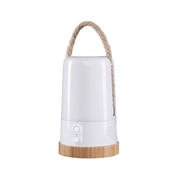 Camping lentera portabel sing bisa diisi ulang lantern tahan banyu ruangan RGB lampu atmosfer karo speaker Bluetooth