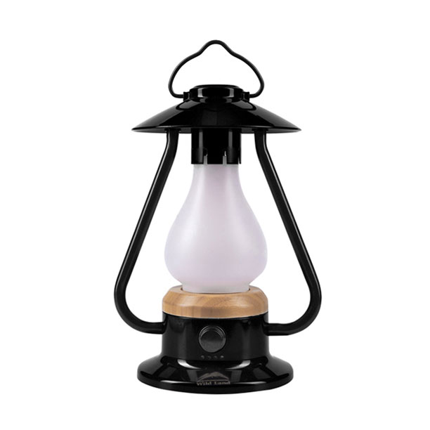 Retro portable rechargeable decorated LED flame table lantern for outdoor/indoor leisure living (Bluetooth speaker optional)