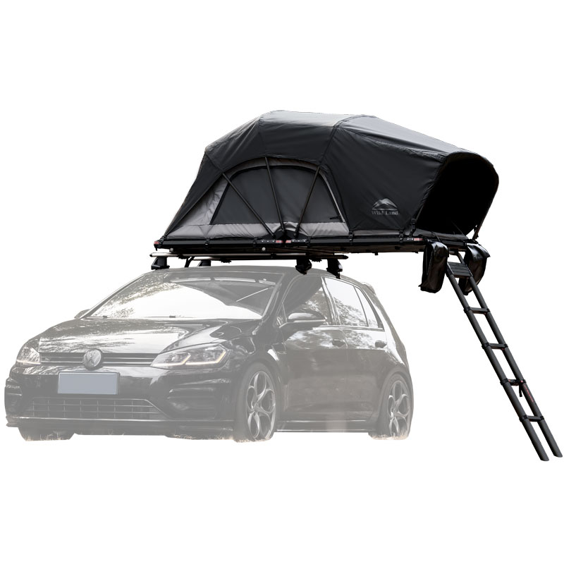 ລະດັບເຂົ້າ Wild Land fold out style Car roof tent for Sedan and solo camping