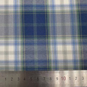 Blauw geruite schooluniformrokstof 100% polyester YA4684