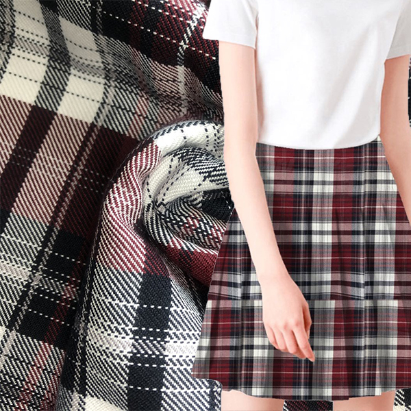 ເຄື່ອງແບບນັກຮຽນ Poly viscose fabric ສໍາລັບ skirt