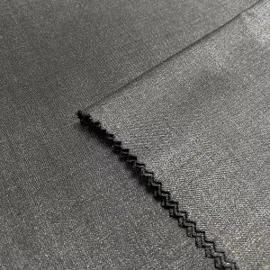 Shiny Grey 70 Polyester 30 Rayon 210 gsm Tr Twill Suiting Didara Aṣọ