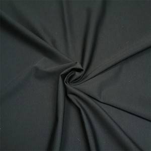Knitted black stretch fabric para sa karsones