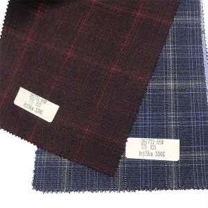 Duba Zane Viscose/Polyester Plaid Suit Fabric Tare da Spandex YA-CG