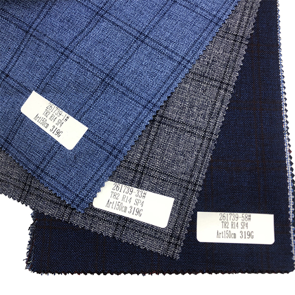 Tirohia te Hoahoa Viscose/Polyester Plaid Suit Fabric With Spandex YA-CG