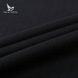 Goede kwaliteit stof wol 50 polyester 50 yn klear stock foar manlju Suit