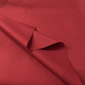 Red Twill 70 Polyester 27 Rayon 3 Spandex Blend Suit Fabric