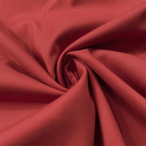 အနီရောင် Twill 70 Polyester 27 Rayon 3 Spandex Blend Suit Fabric